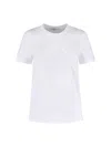 Max Mara Cotton Crew Neck Graphic Print T-shirt In White