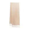 Max Mara Logo Tassel Scarf In Nude