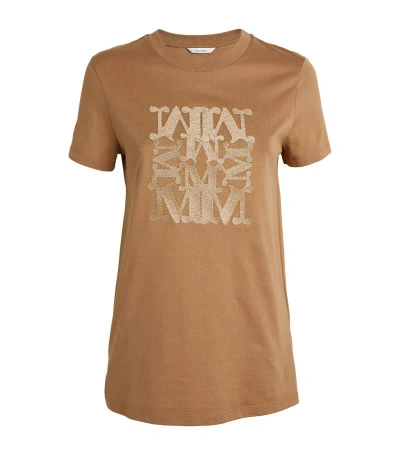 Max Mara Taverna Logo T-shirt In Argilla