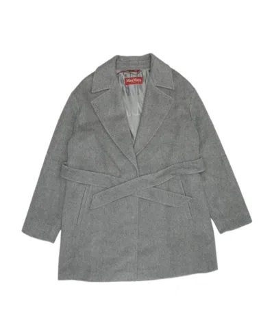 Max Mara Logo Waist Coat In Gray