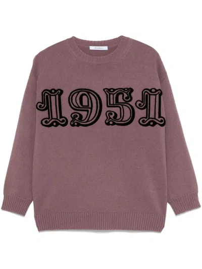 MAX MARA MAX MARA LOGO WOOL AND CASHMERE JUMPER