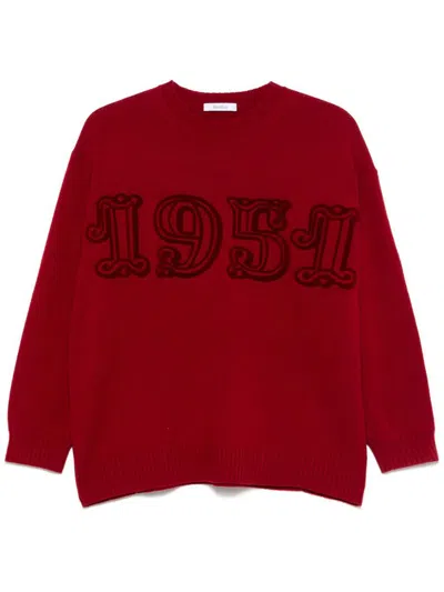MAX MARA MAX MARA LOGO WOOL AND CASHMERE JUMPER