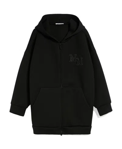 Max Mara Logo Wool Sweater In Black