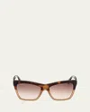 Max Mara Logo2 Gradient Acetate Butterfly Sunglasses In Brown