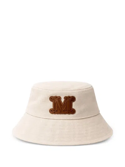 Max Mara Logo-appliqué Bucket Hat In Pink