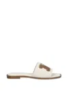 Max Mara Logo-detail Sandals In Neutral