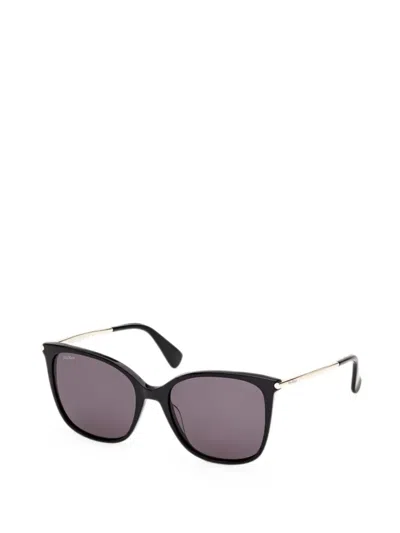 Max Mara Logo-detailed Sunglasses In Black