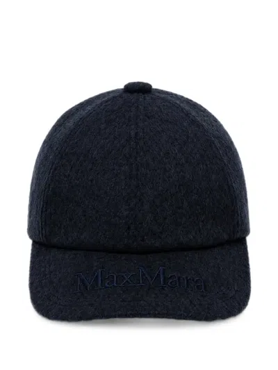 Max Mara Logo-embroidered Baseball Cap In Blue