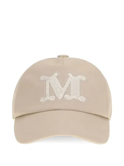 Max Mara Logo-embroidered Baseball Cap In Neutral