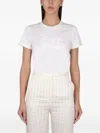 Max Mara T Shirt With Logo Embroidery In White