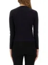 Max Mara Logo-knit Viscose Sweater In Blue