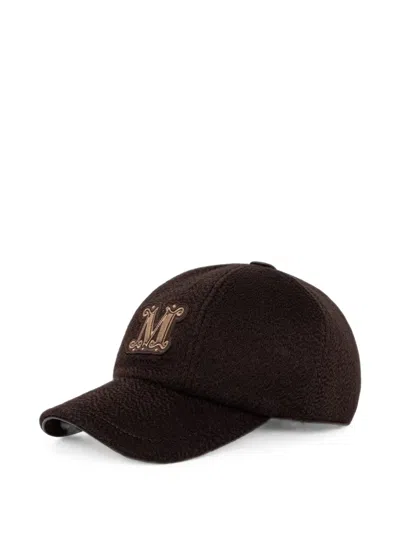 Max Mara Logo-patch Baseball Cap In Brown