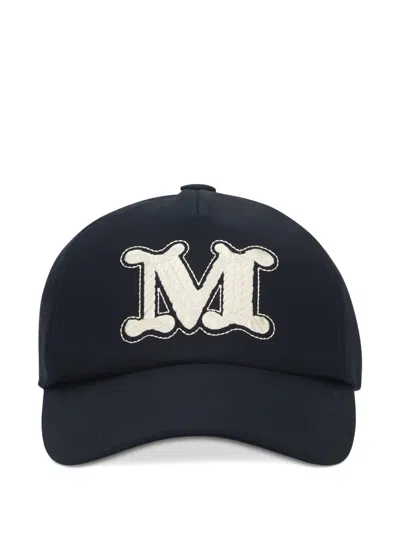 Max Mara Logo-patch Baseball Cap In Blue