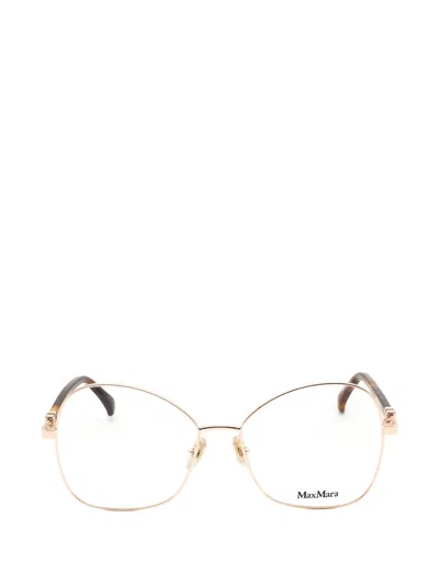 Max Mara Logo-plaque Glasses In Pink