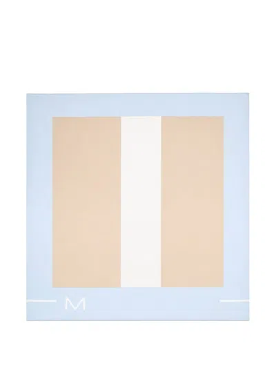 Max Mara Logo-print Colour-block Scarf In Multi