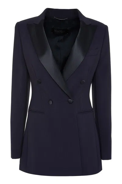 Max Mara Lolly Double Breasted Blazer In Blue
