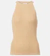Max Mara Lolly Linen And Silk-blend Top In Black