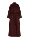 Max Mara Lpaca-blend Oversized Long Coat In Brown