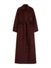 Max Mara Lpaca-blend Oversized Long Coat In Burgundy