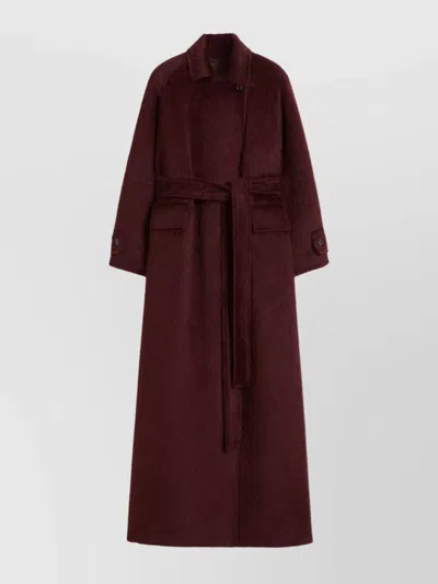 MAX MARA LONG ALPACA WOOL COAT POCKETS
