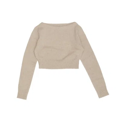 Max Mara Longsleeved Knitted Jumper In Beige