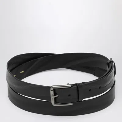 Max Mara Long Belt In Black Leather