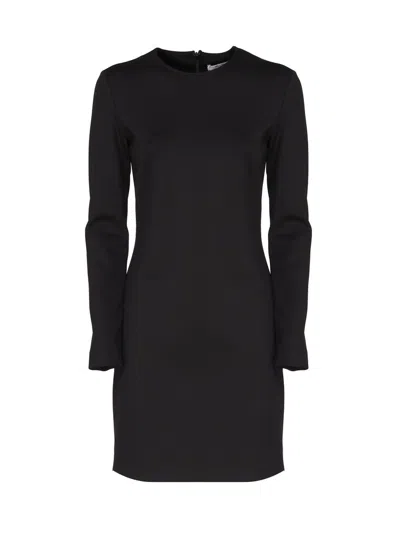 Max Mara Bartolo Neoprene Long Sleeve Dress In Black