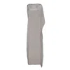 Max Mara Long Bora Dress In Pearl Gray Silk