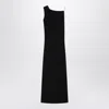 Max Mara Long Cady Bustier Dress In Black