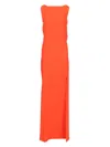 Max Mara Long Cady Dress Dresses Red In Orange