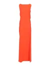 Max Mara Long Cady Dress Dresses Red In Orange
