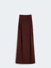 Max Mara Long Camel Skirt In Burgundy