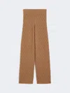 Max Mara Long, Camel-yarn Trousers In Brown