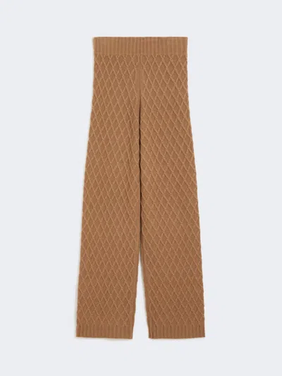 MAX MARA LONG, CAMEL-YARN TROUSERS