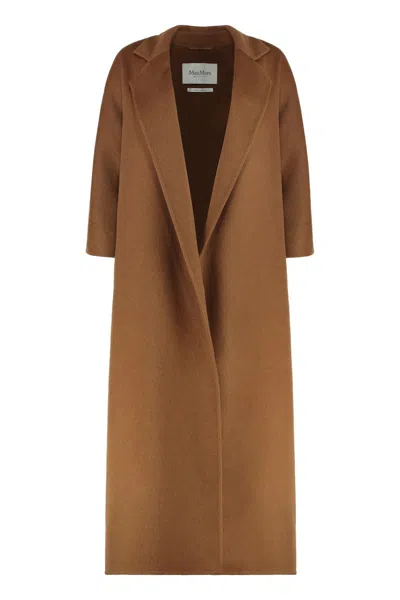 Max Mara Long Camelwool Coat In Brown