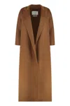 Max Mara Oversized Cape Coat Short Sleeves In Brown