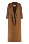 Max Mara Oversized Cape Coat Short Sleeves In Brown