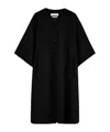 Max Mara Long Cape In Cashmere Drap In Black