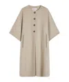 Max Mara Long Cape In Cashmere Drap In Neutral