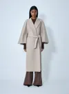 Max Mara Long Cashmere Coat In Neutral