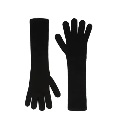 Max Mara Long Cashmere Gloves - Black