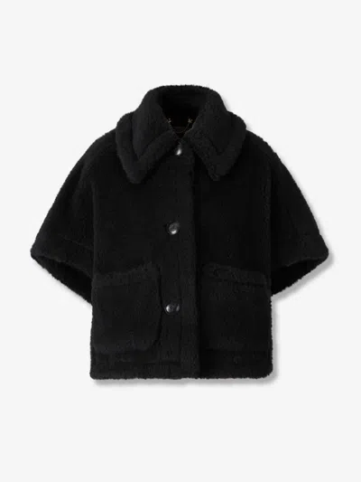 Max Mara Long Coat In Black