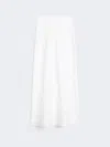 Max Mara Long Compact Jersey Skirt In White