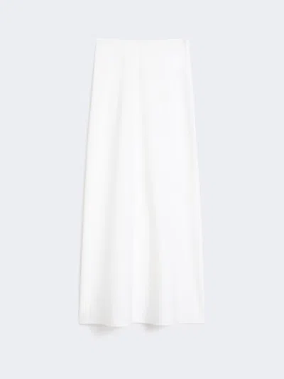 Max Mara Long Compact Jersey Skirt In White