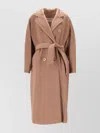 Max Mara Madame Double-breasted Belted Coat In Brown