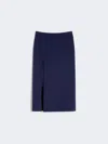 Max Mara Long Double-faced Wool Skirt In Multi
