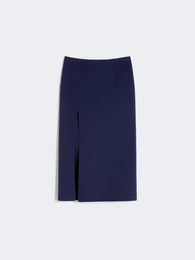 Max Mara Long Double-faced Wool Skirt In Multi