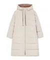 Max Mara Long Double-sided Down Jacket In White