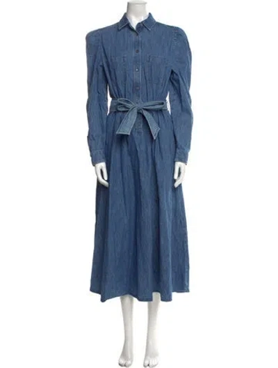 Pre-owned Max Mara Long Dress In Blue