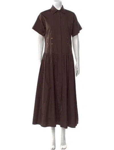 Pre-owned Max Mara Long Dress In Brown